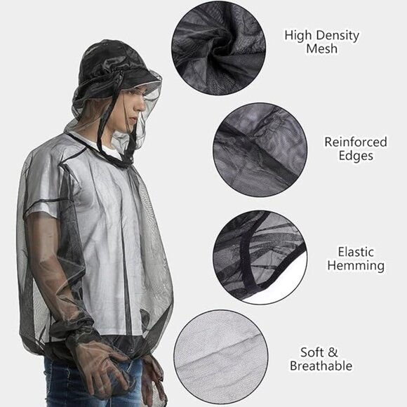 Outdoor High Density Mesh Jacket with Face Covering and Gloves - Picture 5 of 8